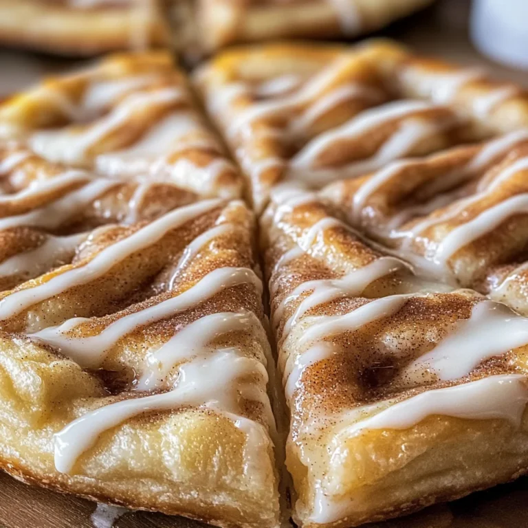 Cinnamon-Sugar Pizza made with Crescent Rolls