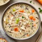 Creamy Crockpot Chicken Wild Rice Soup