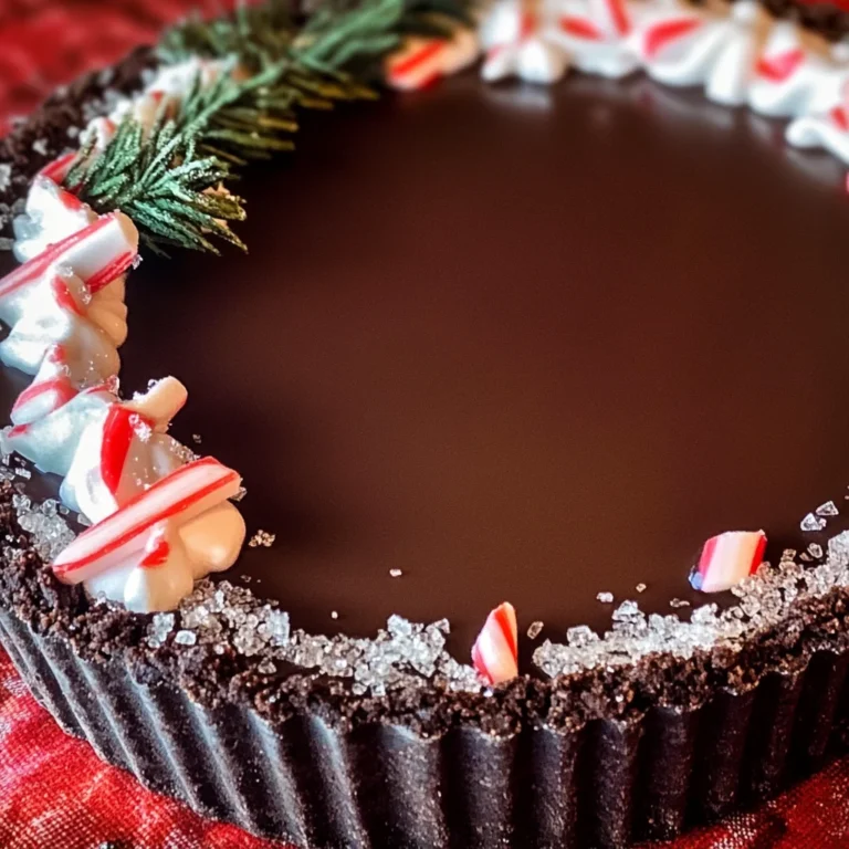 Dark Chocolate Peppermint Mousse Tart