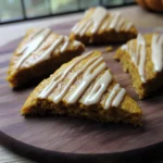 Fresh Milled Pumpkin Scones with Spiced Pumpkin Drizzle
