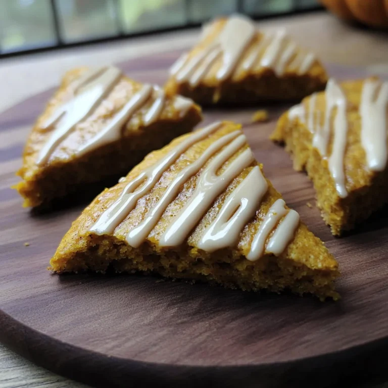 Fresh Milled Pumpkin Scones with Spiced Pumpkin Drizzle