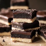 High Altitude Brownie Shortbread Bars with Ganache