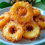 Rum-Soaked Fried Pineapple | Tropical Dessert