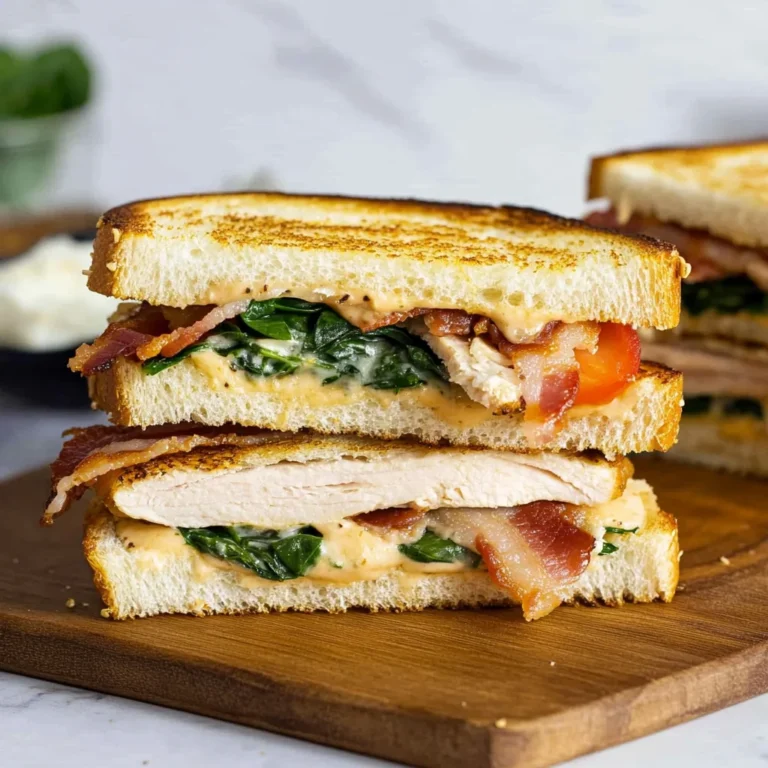 Turkey Melt with Cheddar, Spinach, and Bacon