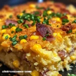 🌽 Loaded Cornbread Casserole – Southern Comfort in Every Bite