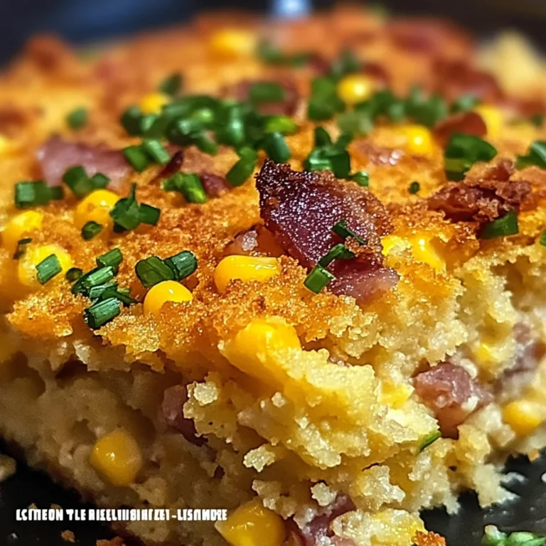 🌽 Loaded Cornbread Casserole – Southern Comfort in Every Bite
