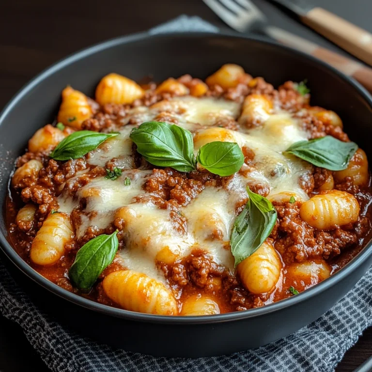 Cheesy Bolognese Gnocchi Bake