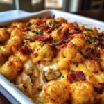 Chicken Bacon Ranch Tater Tot Casserole: A 450 Calorie Dish