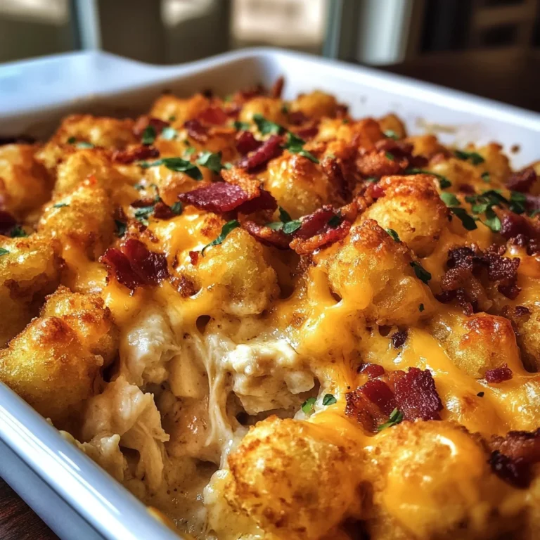 Chicken Bacon Ranch Tater Tot Casserole: A 450 Calorie Dish