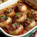 Greek Stuffed Onions: Salantourmasi