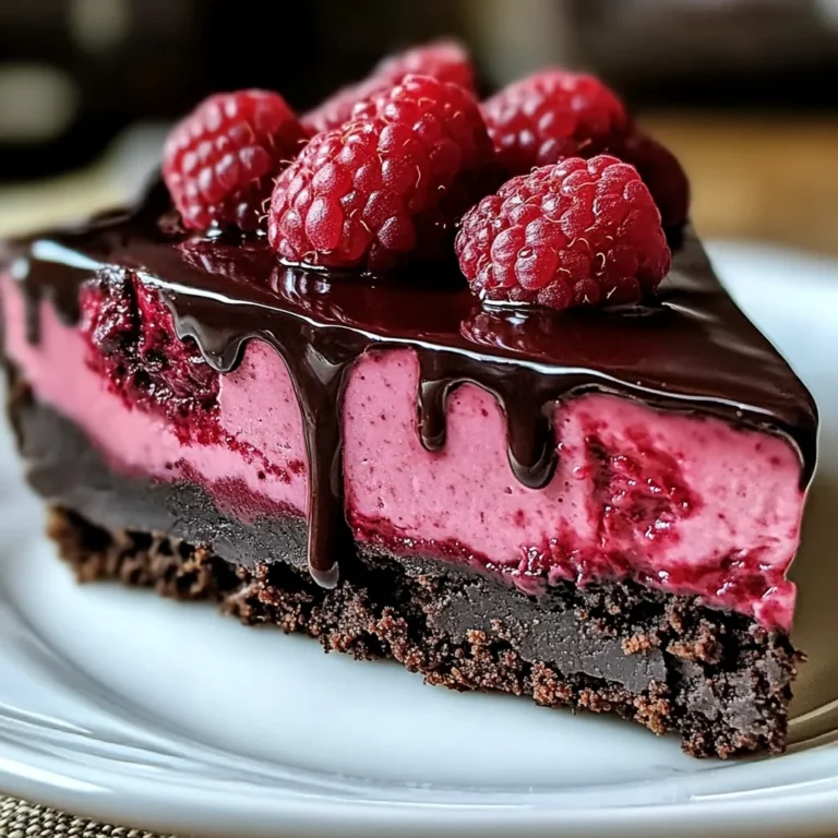 Indulge in Decadent Dark Chocolate Raspberry Cheesecake
