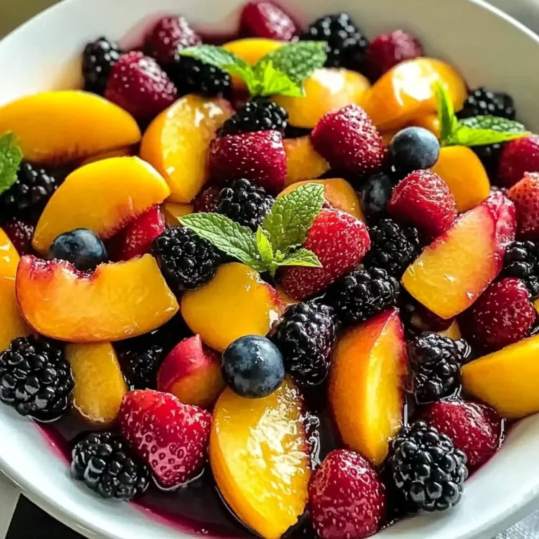 Peach Berry Fruit Salad