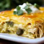 Quick and Easy Green Chile Chicken Enchilada Casserole