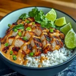 Sweet Chili Chicken Bowl with Coconut Lime Drizzle