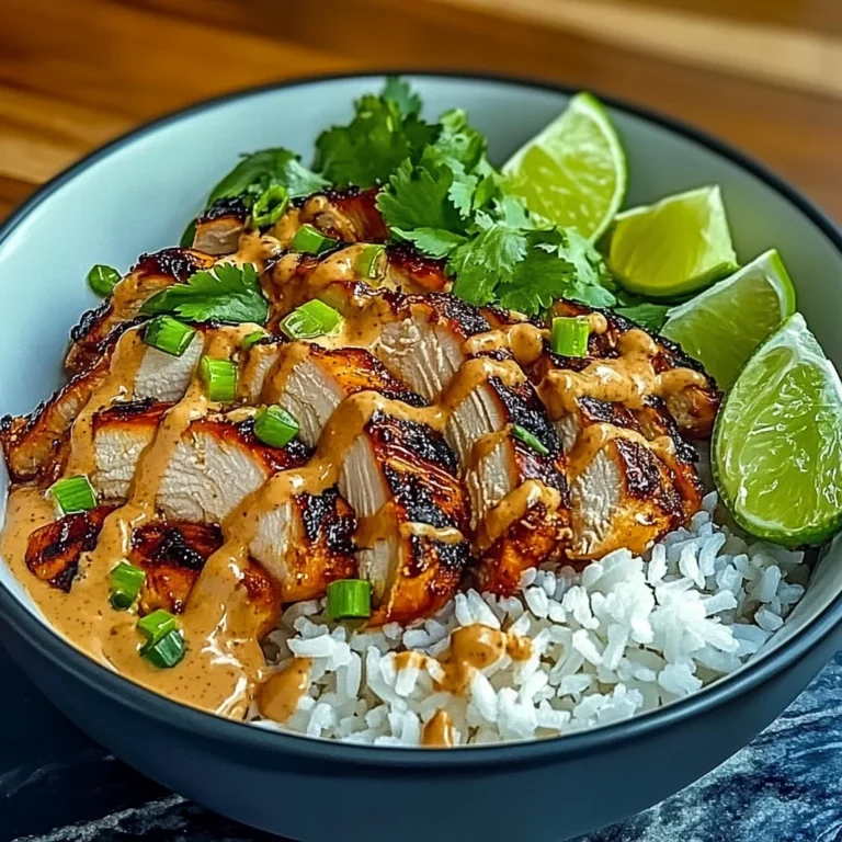Sweet Chili Chicken Bowl with Coconut Lime Drizzle